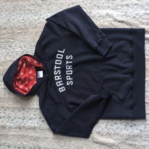 Barstool Sports Embroidered Navy Hoodie